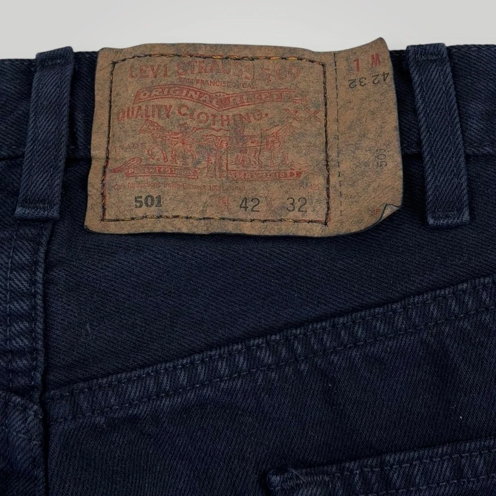 Levi's 501 Jeans 42x33 Dark Wash Button Fly Straight‎ Leg Denim 2001 NWT VTG